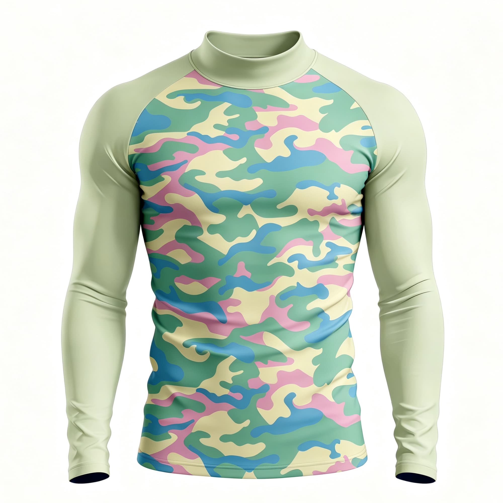 Men Pastel Camouflage Print Mo - Base Layer Top recension och pris