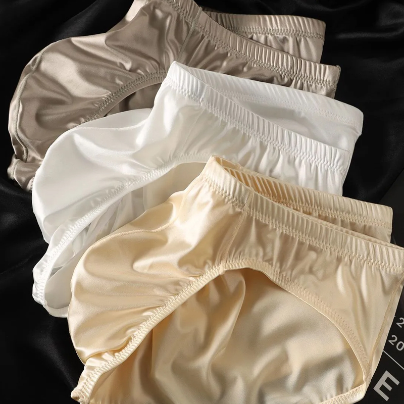 4pcs Mens Briefs Shinny Satin  - Boxer Shorts Modal recension och pris